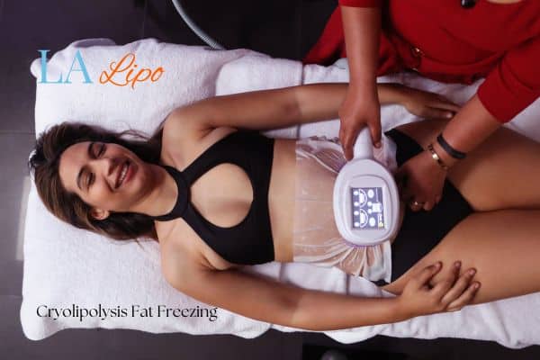 woman getting cryolipolysis Cambridgeshire