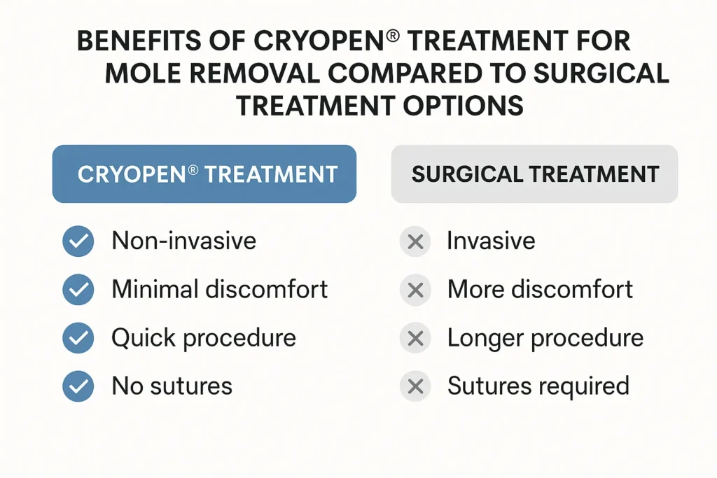 Benefits of professional mole-removal assessment at LA LIPO Cambridgeshire