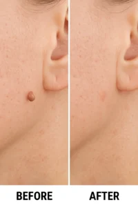 Skin tags removal Cambridgeshire before and after