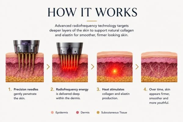 Diagram of how Collagen Lift Therapy Cambridgeshire works