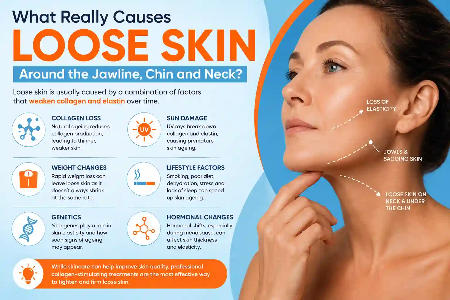 What Really Causes Loose Skin Around the Jawline, Chin and Neck Cambridgeshire?